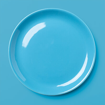 Assiette bleue