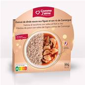 Emincés de dinde sauce aux figues et son riz de Camargue