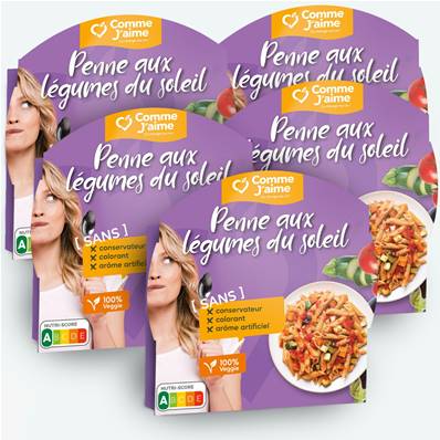 Pack 5 plats PENNE AUX LEGUMES DU SOLEIL