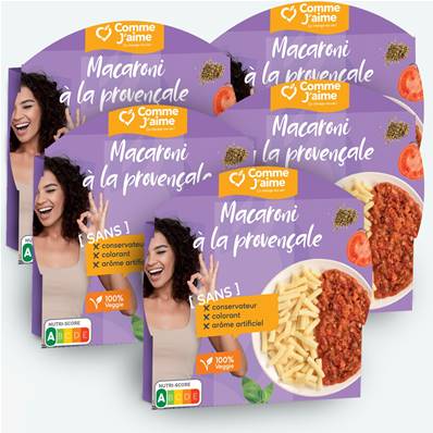 Pack 5 plats MACARONI A LA PROVENCALE