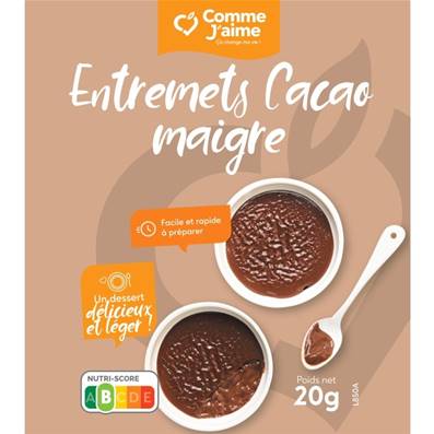 Entremets CACAO maigre