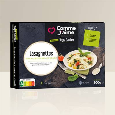 Lasagnettes sauce parmesan et basilic