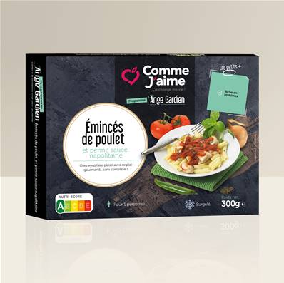 Emincés de poulet et penne sauce napolitaine