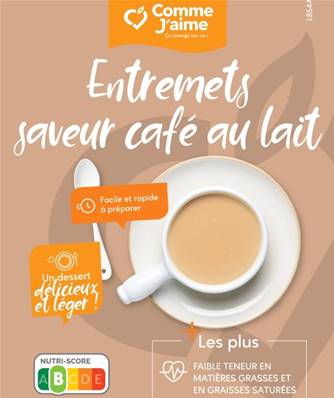 Entremets saveur CAFE AU LAIT