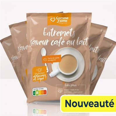 5 entremets saveur CAFÉ AU LAIT