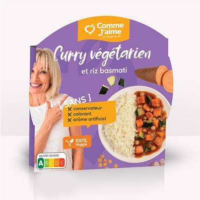 Curry végétarien et riz basmati