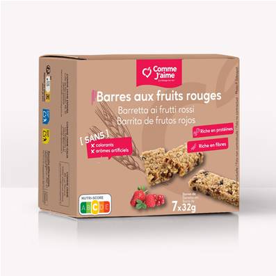Barres aux fruits rouges