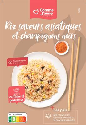Riz saveurs asiatiques et champignons noirs