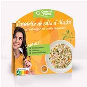 Cassolette de colin d'Alaska à l'estragon et petits légumes