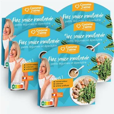 Pack 5 plats PORC SAUCE MOUTARDE