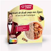Emincés de dinde sauce aux figues et son riz de Camargue