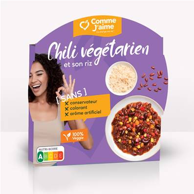 Chili végétarien et son riz