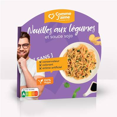 Nouilles aux légumes et sauce soja