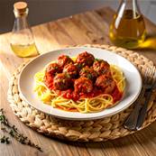 BOULETTES DE BOEUF ET SPAGHETTI Pack 4 plats surgelés