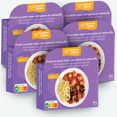 Pack 5 plats  POULET AU PESTO ROSSO