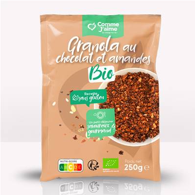 Granola au chocolat et amandes BIO