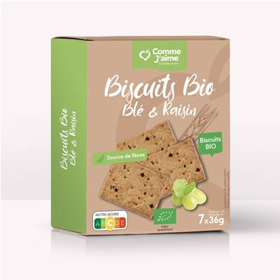 Biscuits BIO blé et raisin
